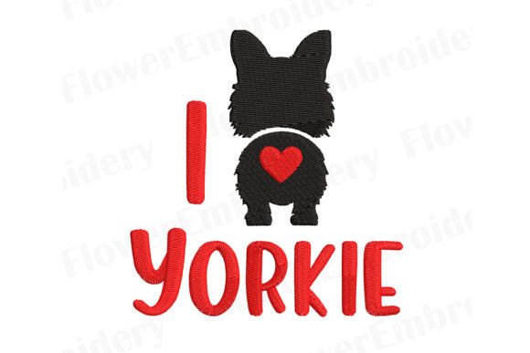 Yorkie Dog Machine Embroidery I Love Dog Review